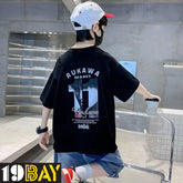 Ebony Elegance Chic Kids Oversized Tees in Black